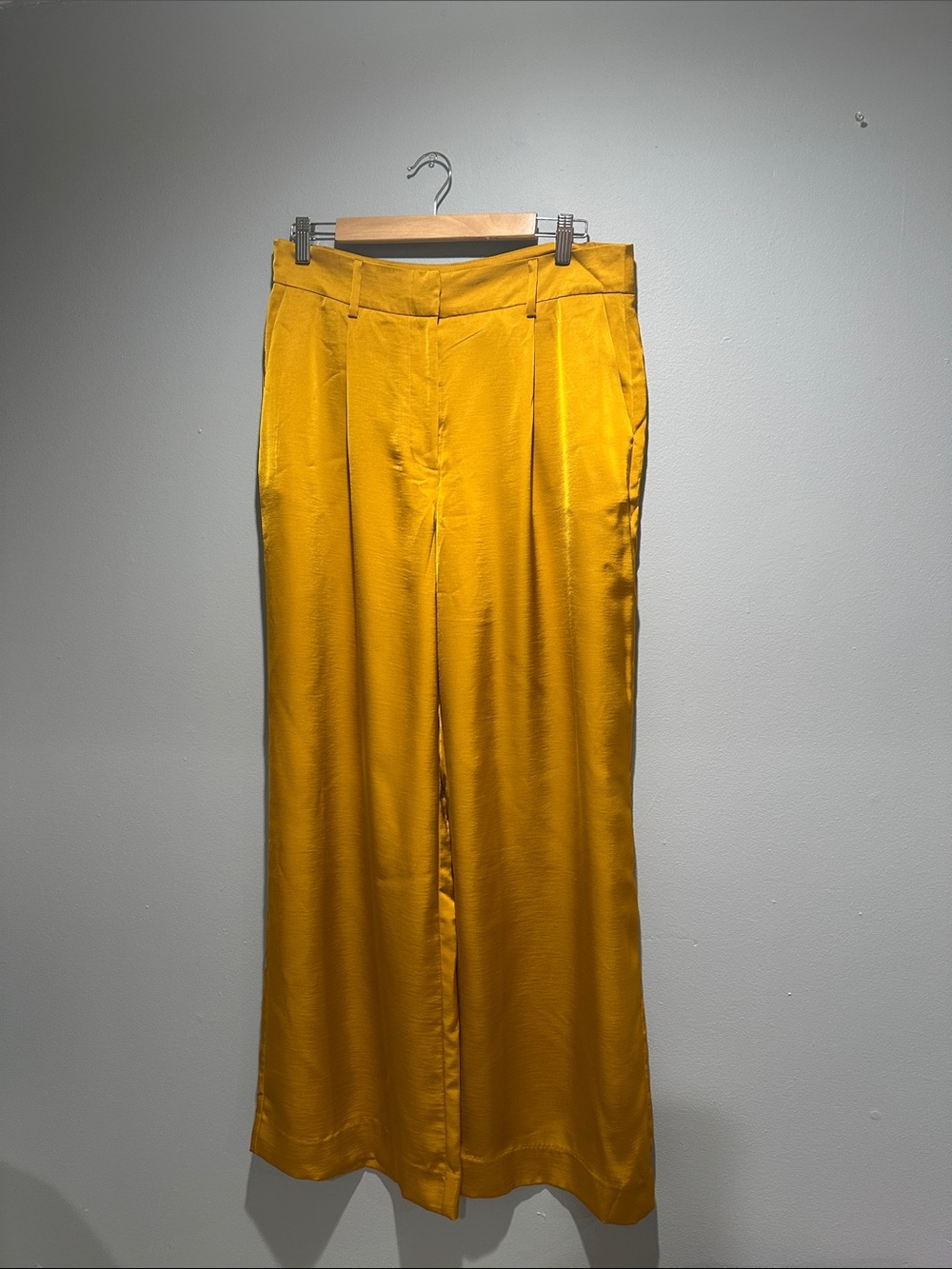 Nine West Women's Mustard Yellow Wide-Leg Pants